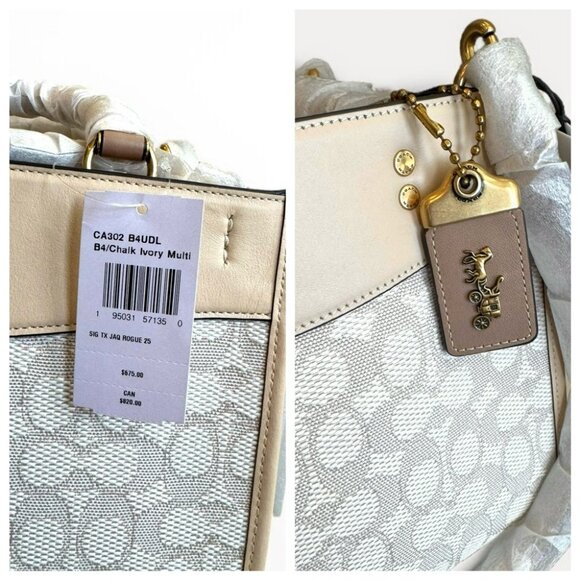 Coach Rogue Bag 25 In Signature Textile Jacquard With Gold Hardware - Picture 13 of 16